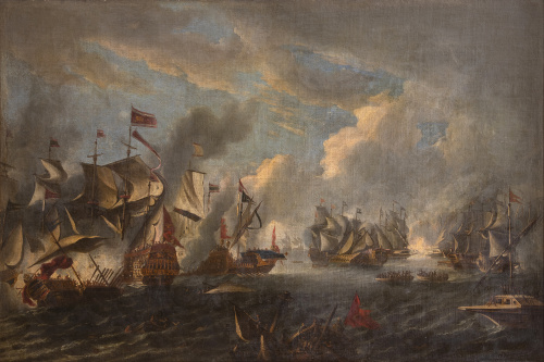 ESCUELA ESPAÑOLA, SIGLO XVIIICombate naval entre cristian