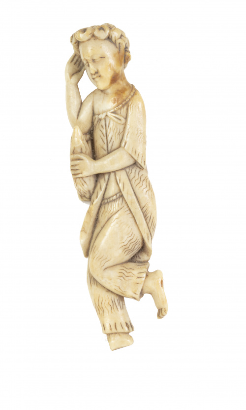 San Juan Bautista en marfil tallado.Indonesia, S. XVII - 