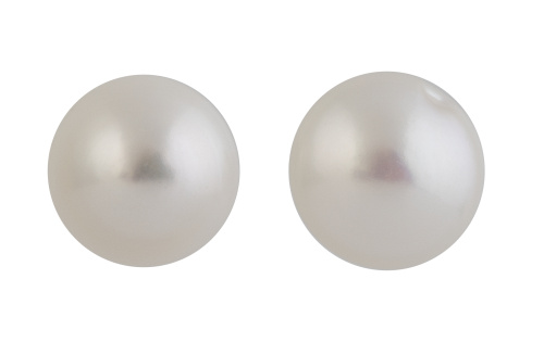 Pendientes dormilonas de perlas abotonadas