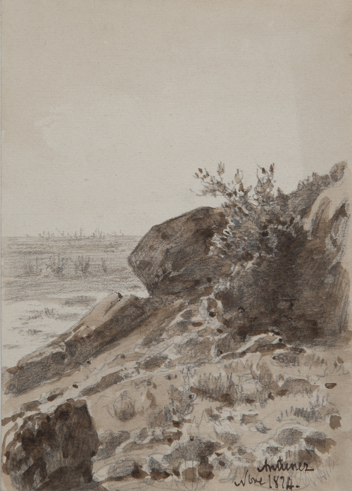 LUIS RIGALT Y FARRIOLS (Barcelona, 1814-1894)Paisaje roco