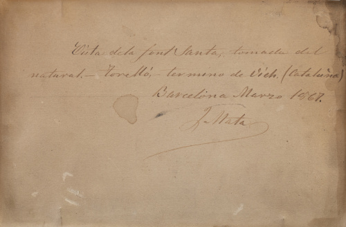 J. MATA (ESCUELA ESPAÑOLA, SIGLO XIX)Pareja de paisajes d