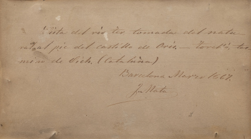 J. MATA (ESCUELA ESPAÑOLA, SIGLO XIX)Pareja de paisajes d