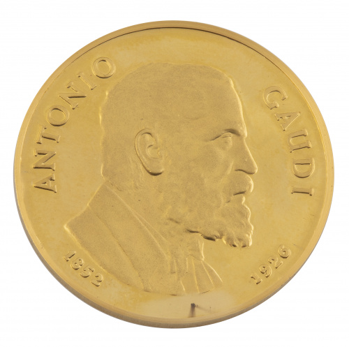 Medalla de Antonio Gaudí 1852-1926