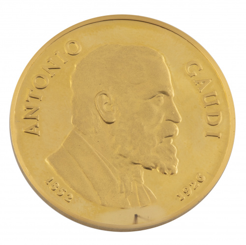 Medalla de Antonio Gaudí 1852-1926