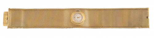 Reloj de pulsera para señora en malla ancha de oro años 60 
