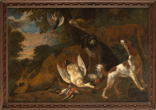 ESCUELA FLAMENCA, SIGLO XVIINaturaleza muerta con corzo, 