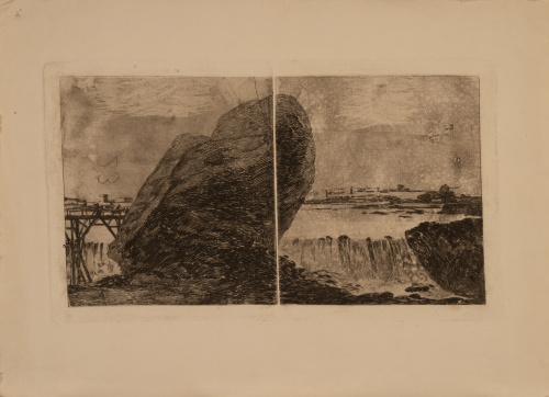 FRANCISCO DE GOYA Y LUCIENTES (1746-1828)Paisaje con peña