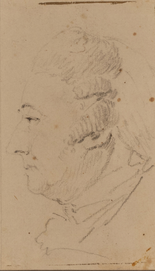 ESCUELA FRANCESA, H. 1800Retrato de caballero de perfil, 