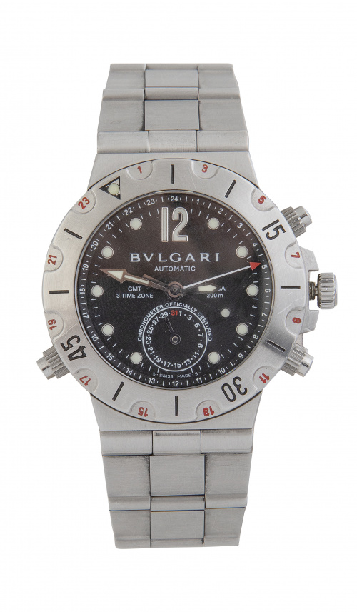 Reloj BVLGARY Diagono Skuba GMT en acero