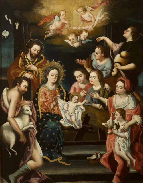 MANUEL DE SAMANIEGO (Quito, 1767- 1824)Adoración de los p