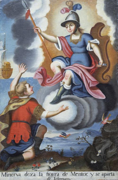 ESCUELA CUZQUEÑA, TERCER CUARTO SIGLO XVIII"Idomeneo y Me