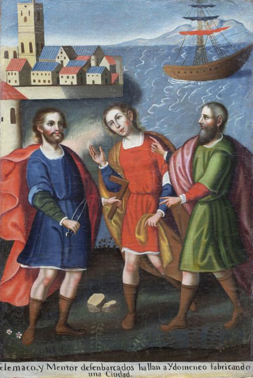 ESCUELA CUZQUEÑA, TERCER CUARTO SIGLO XVIII"Idomeneo y Me