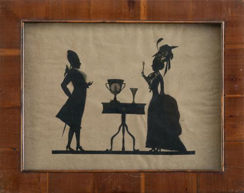 ESCUELA ALEMANA, C. 1770Silueta de una pareja galante con