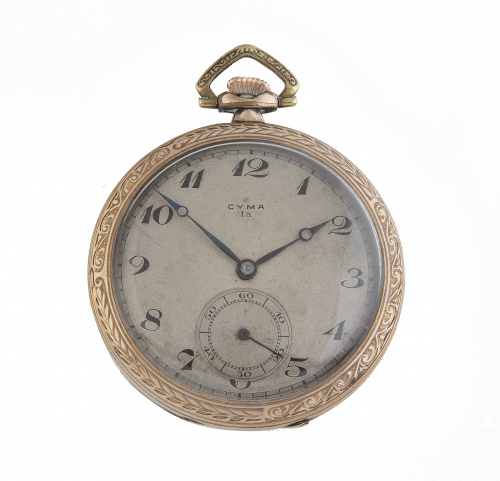 Reloj lepine CYMA Art-Decó en plata y plaqué or 