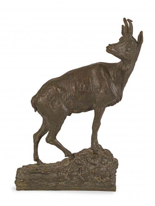 Francisco Bonilla Villalva (1920-1978).Rebeco en bronce.