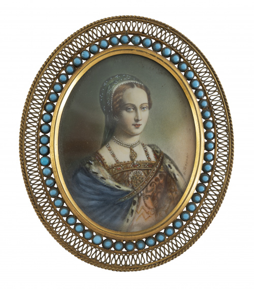 ESCUELA FRANCESA, H. 1900Retrato de dama y caballero