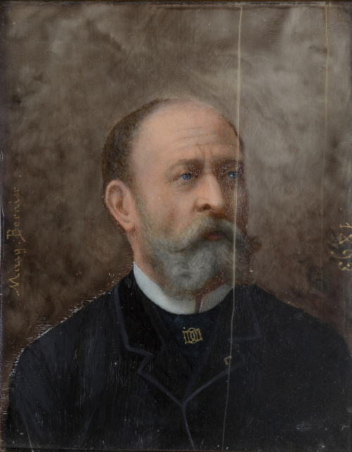 MARG. BERNIER (Escuela francesa, 1893)Retrato de caballer