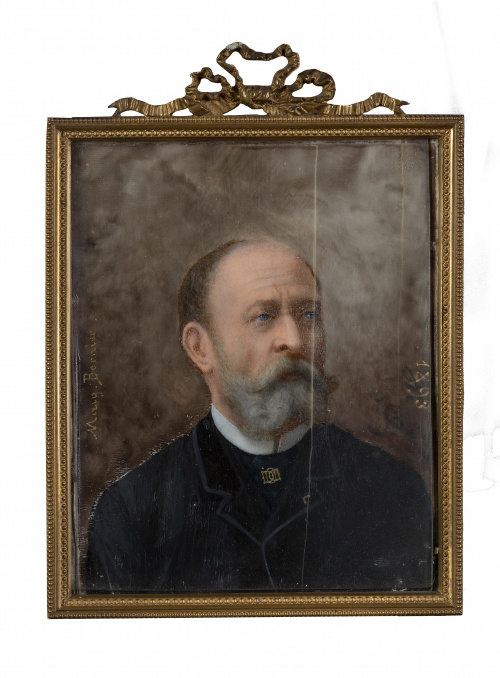 MARG. BERNIER (Escuela francesa, 1893)Retrato de caballer