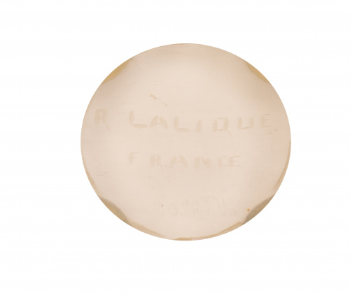 René Lalique. Firmado en la base.Juego de cristal "coquil