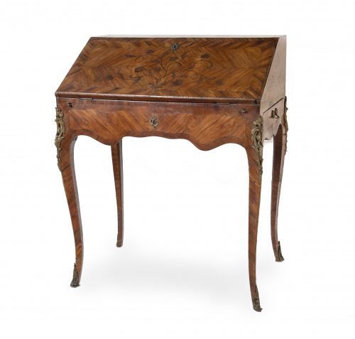 "Bureau á pente" de madera de palo de rosa, palo de violeta