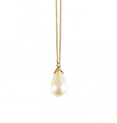 Colgante con perillla de perla de bisutería antigua, con fi