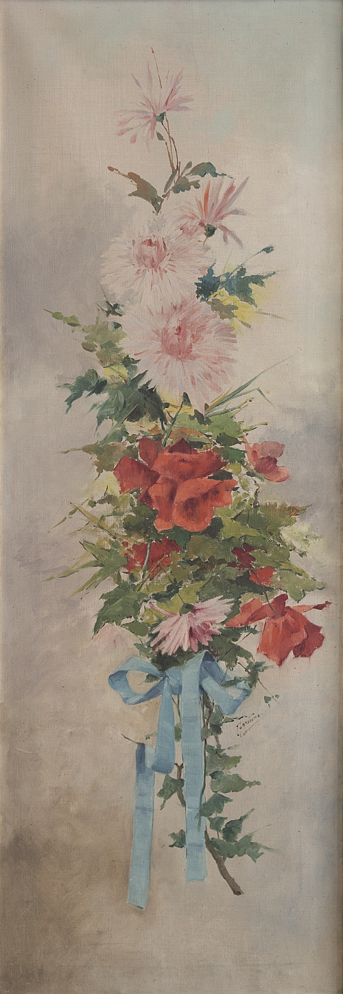 ESCUELA ESPAÑOLA, SIGLO XIXPareja de ramos de flores