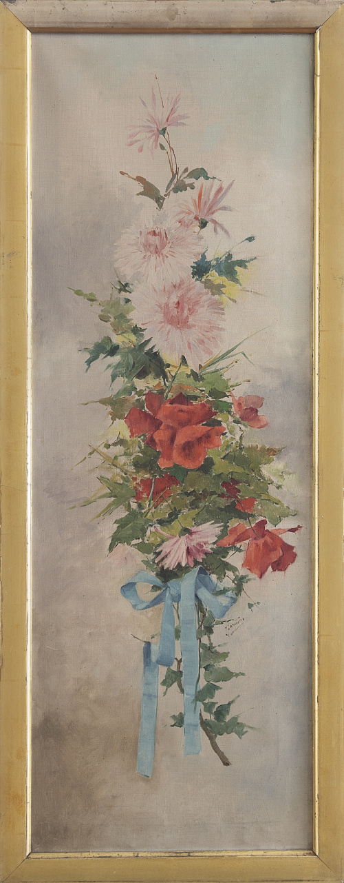 ESCUELA ESPAÑOLA, SIGLO XIXPareja de ramos de flores