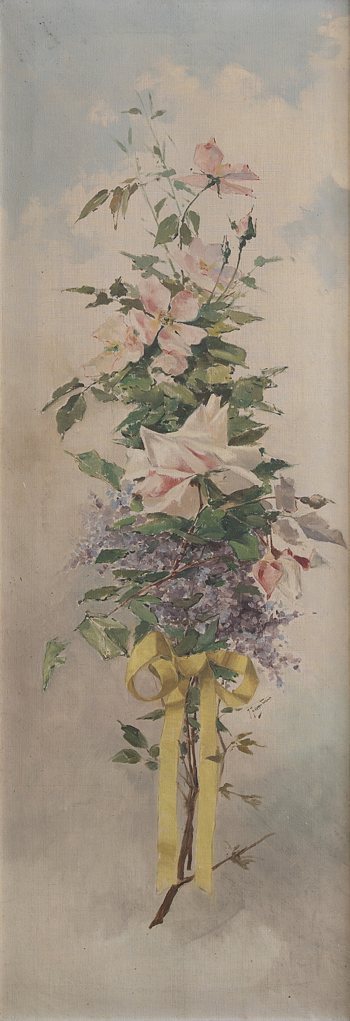 ESCUELA ESPAÑOLA, SIGLO XIXPareja de ramos de flores