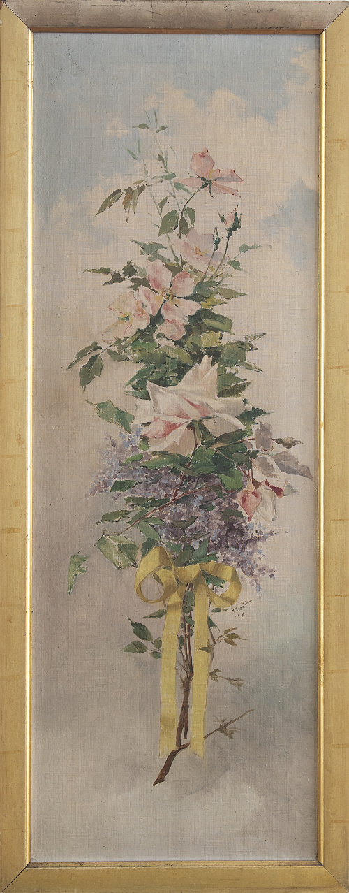 ESCUELA ESPAÑOLA, SIGLO XIXPareja de ramos de flores