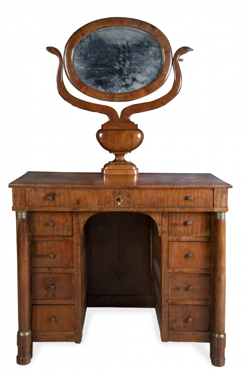 Mueble tocador fernandino, de estilo imperio de madera de c