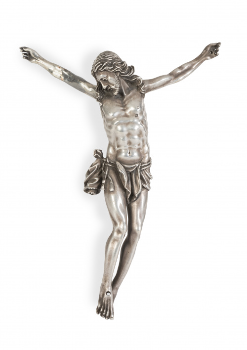 Cristo Expirante de plata.Escultura a la cera perdida. Co