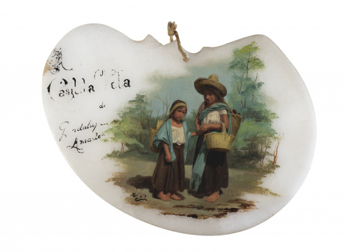 ESCUELA MEJICANA, SIGLO XIXPaisaje con campesinos