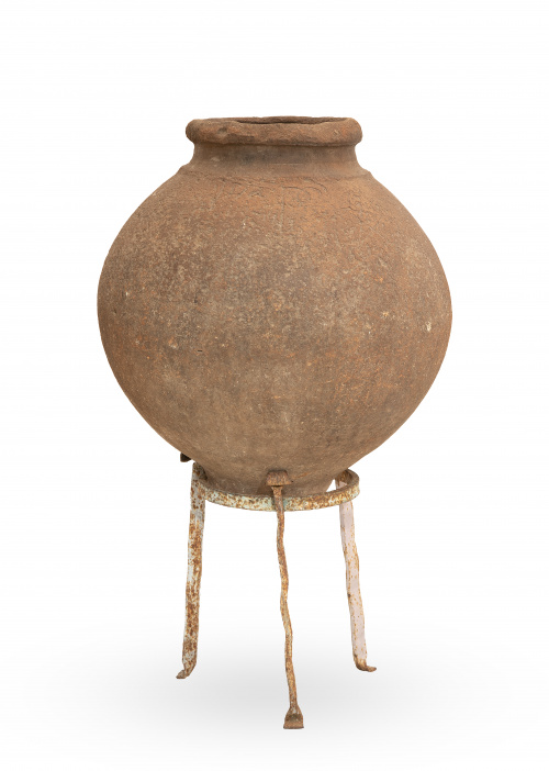 Tinaja mudejar de barro cocido.Toledo, S. XVI.