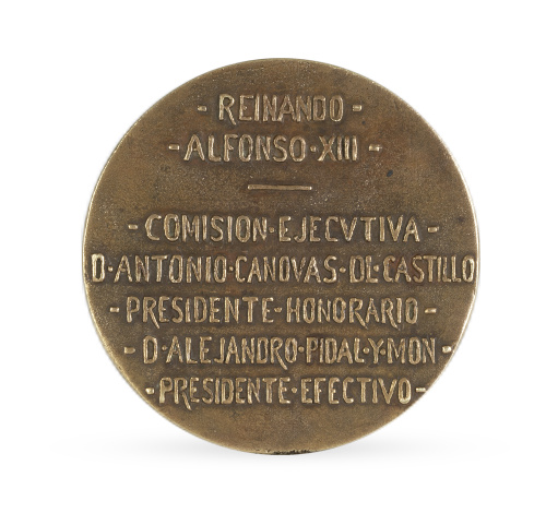 Mariano Benlliure Gil (1862 - 1947).Medalla en bronce con