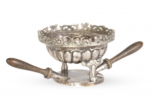 Chofeta de plata y mangos de madera.San Sebastián, Larrañ