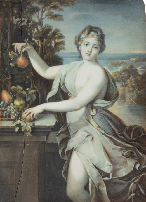 ESCUELA FRANCESA, H. 1800Retrato de dama como Pomona