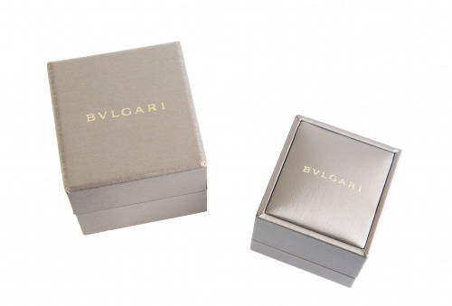 Conjunto de dos sortijas BULGARI VIPER de oro blanco y bril