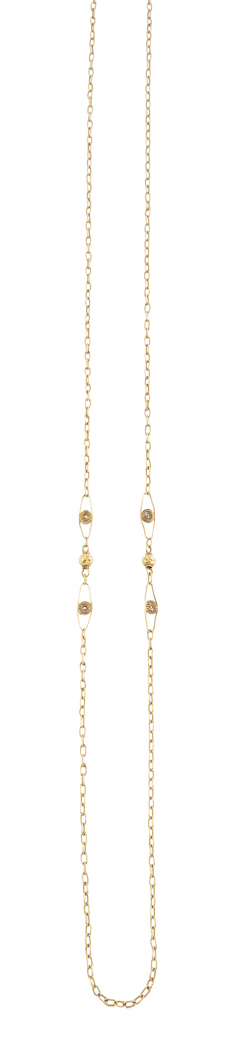 Cadena de pp. S. XX con eslabones ovales combinados con esf