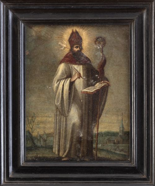 ESCUELA ESPAÑOLA, SIGLO XVIIISan Agustín sobre un paisaje