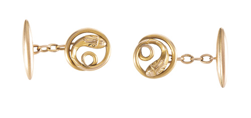 Gemelos S. XIX con serpiente espiral