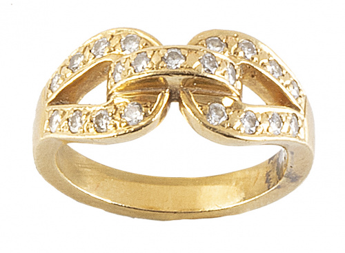 Sortija SOLER Y CABOT de brillantes con diseño de dos cabos