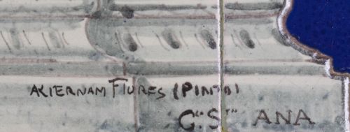 La Virgen de la Consolación.Panel de treinta azulejos de 