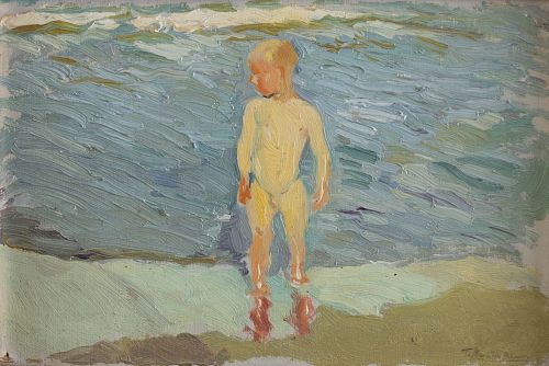 TOMÁS MURILLO RAMOS (Valencia, 1890-1934)Apunte de playa