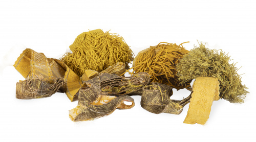 Lote de diez piezas de tela para aplicación en amarillo e h