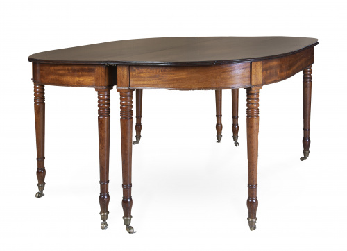 Mesa de comedor extensible de madera de caoba.Inglaterra,