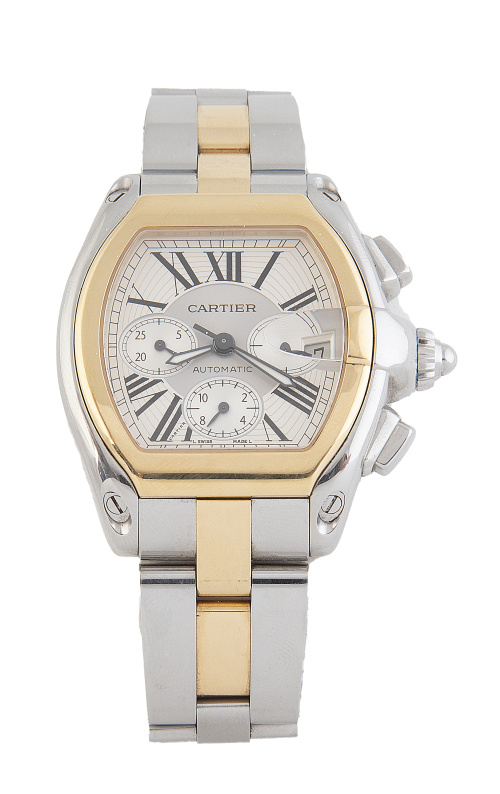 Reloj CARTIER Roadster, en acero y oro. 698264.2618