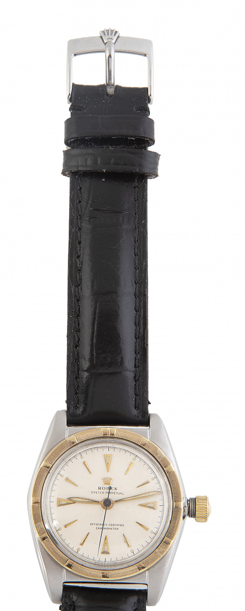 Reloj de pulsera ROLEX Oyster Perpetual bubble back en acer