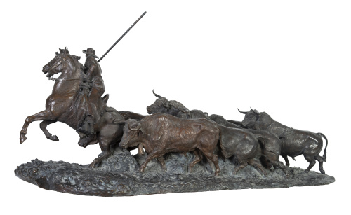 Mariano Benlliure Gil (1862 - 1947)."Camino de encierro" 