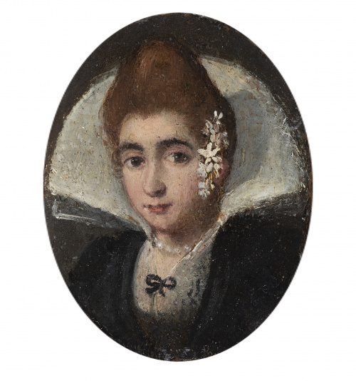 ESCUELA FLAMENCA, SIGLO XVIIRetrato de dama con tocado de