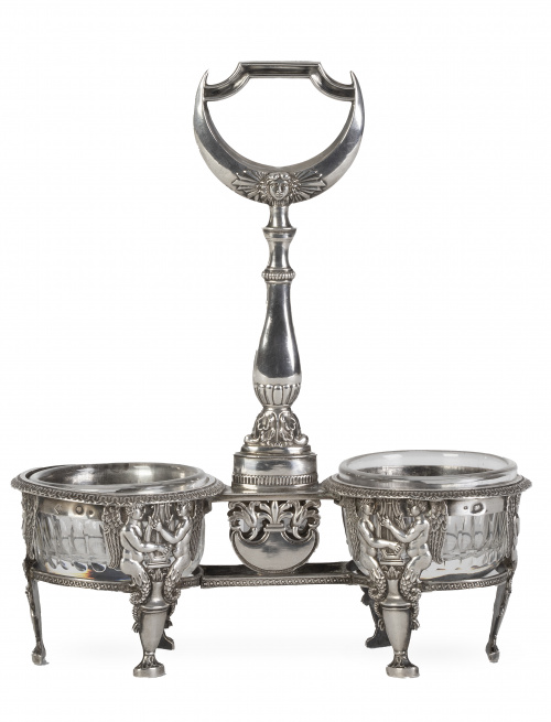 Mostacero imperio de plata en su color, ley 950.París, 18